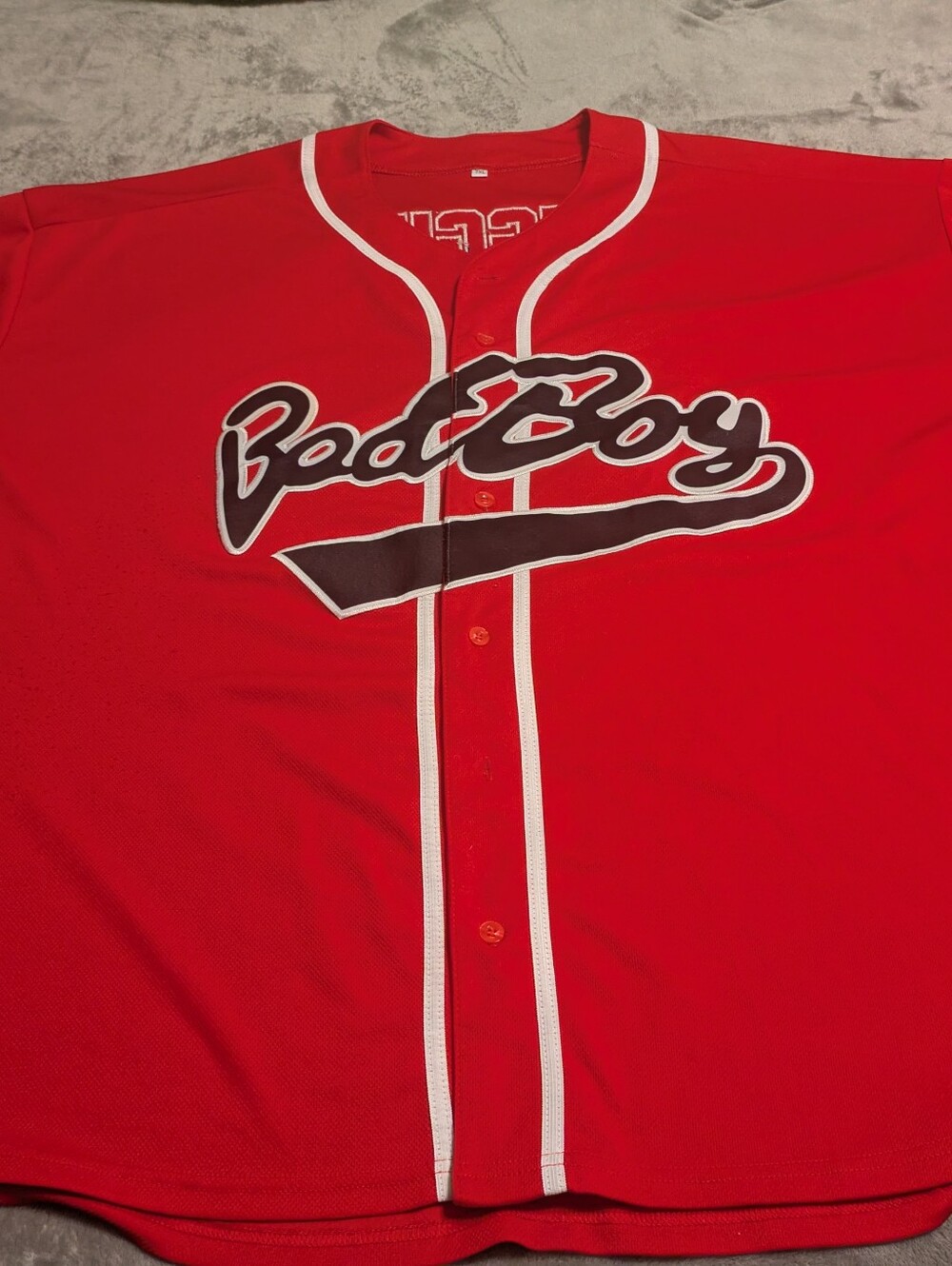 Bad Boy Entertainment BIGGIE #10 Baseball Jersey Red 7XL Hip Hop Rap Rare